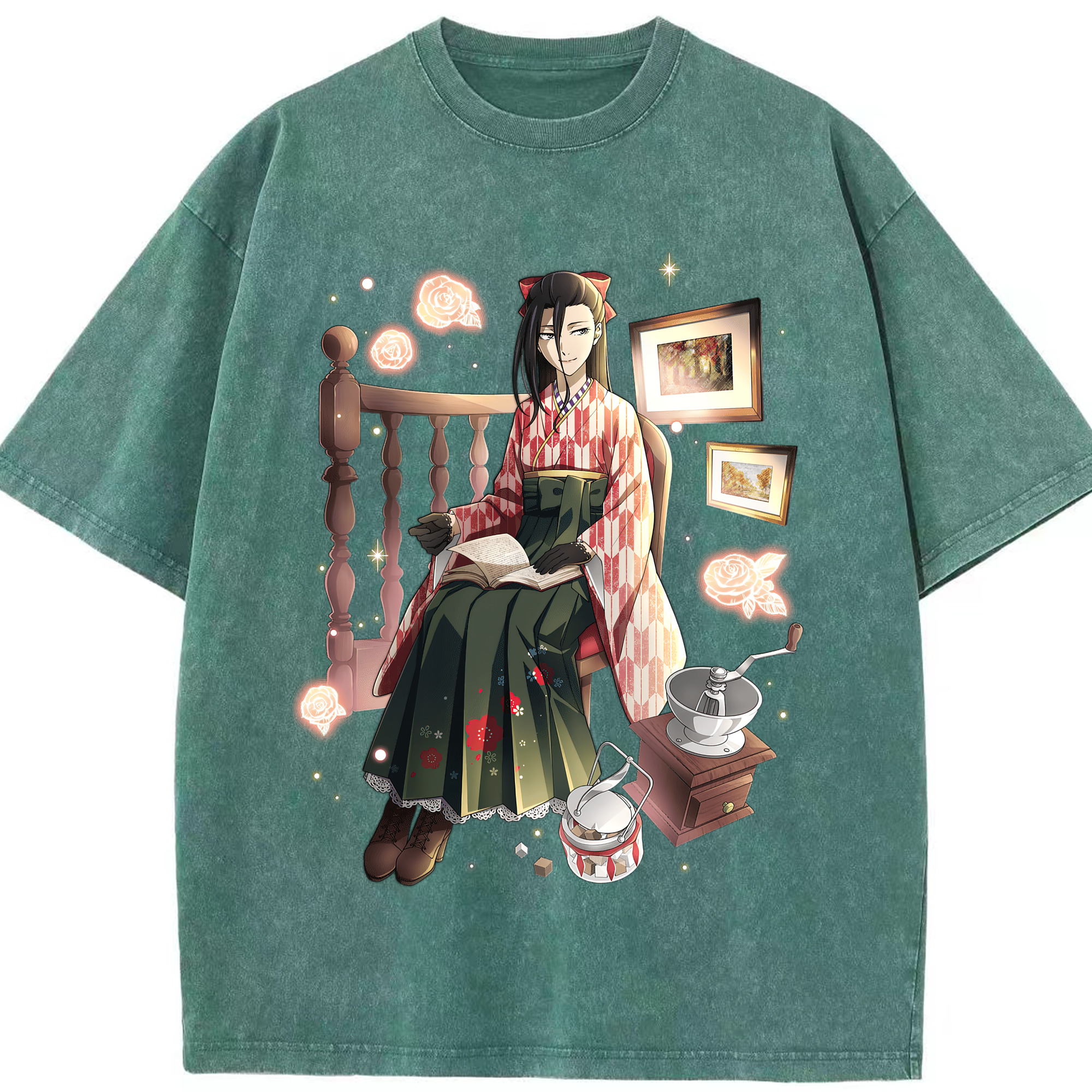 （画像用） 文豪ストレイドッグス Bungo Stray Dogs 綿100% ヴィンテージ風 半袖Tシャツ（フロントプリント）